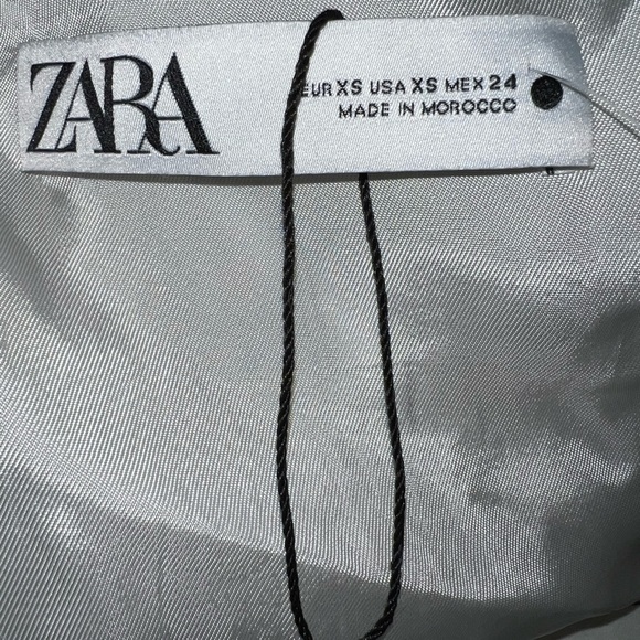 Zara Stripe Linen Blend Cropped Blazer New Without Tags - Picture 7 of 15